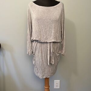 J. Crew Boat Neck Long Sleeve Cotton Dress